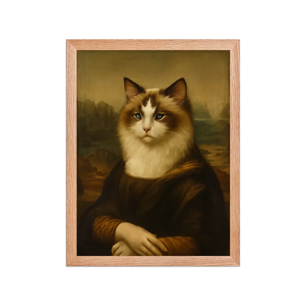 Custom pet portrait in Mona Lisa style - Renaissance masterpiece with sfumato technique (Leonardo da Vinci)