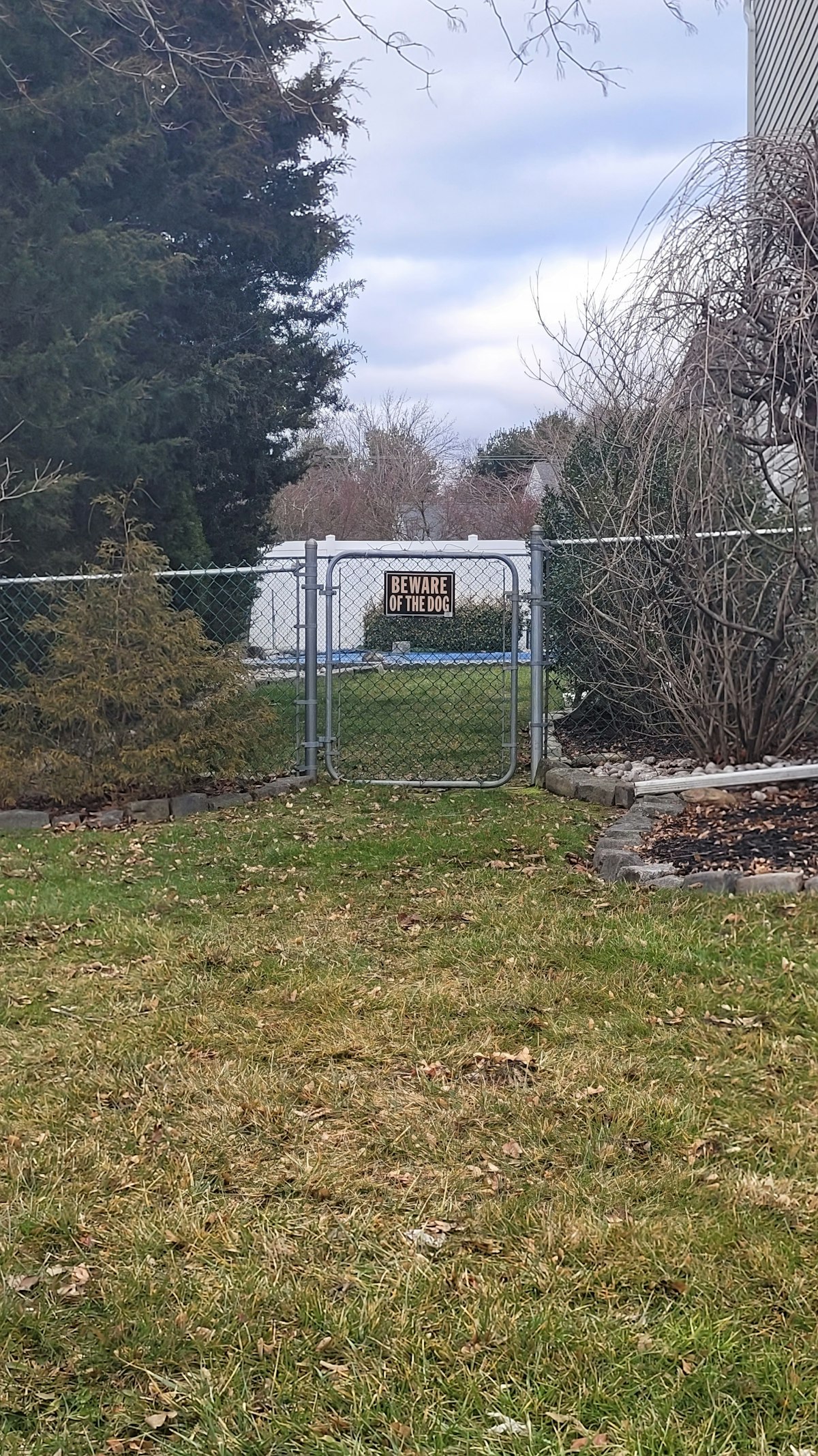 Secure backyard setup suitable for a Beagle