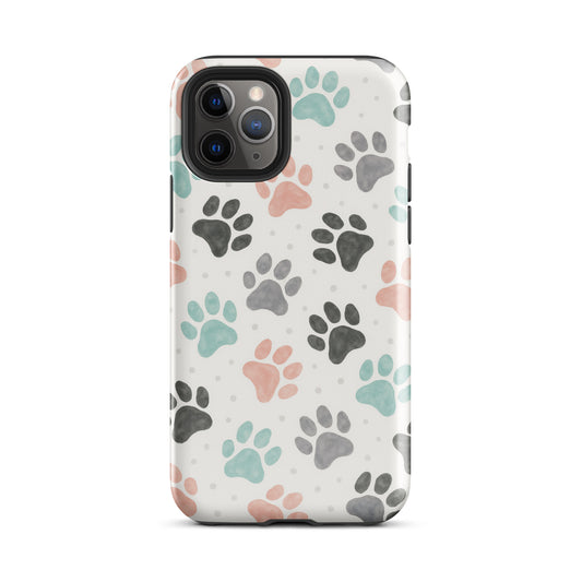 🐾 PawPrint Mosaic™ Custom Case – Personalized Dog Paw, Dual-Layer Protection
