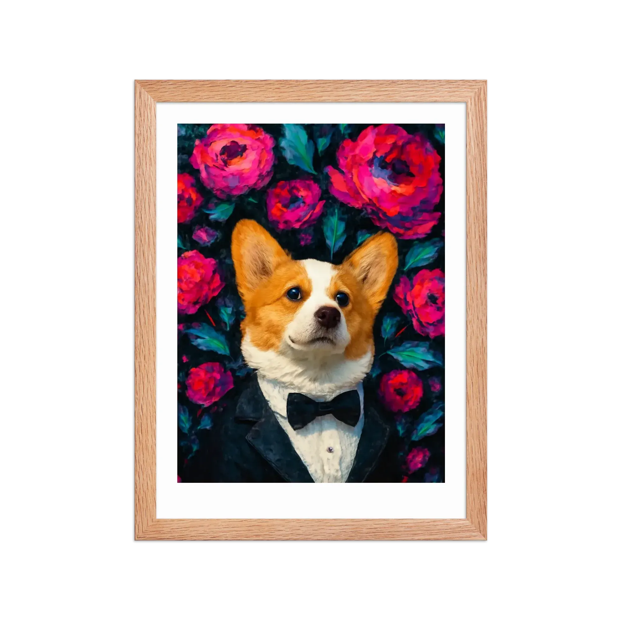 Pembroke Welsh Corgi custom portrait example