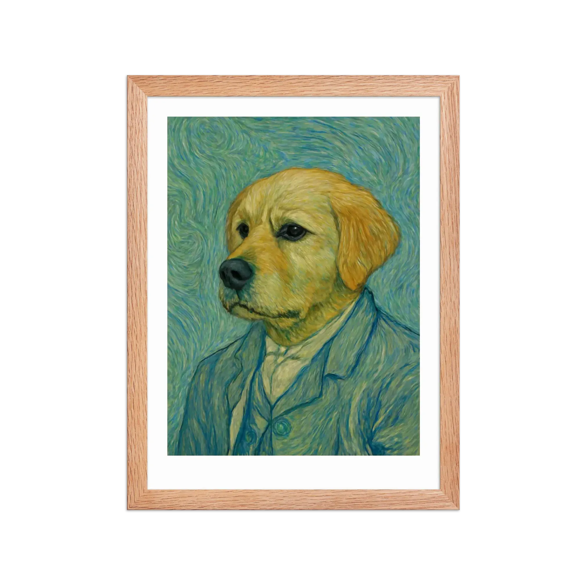 Golden Retriever custom portrait example