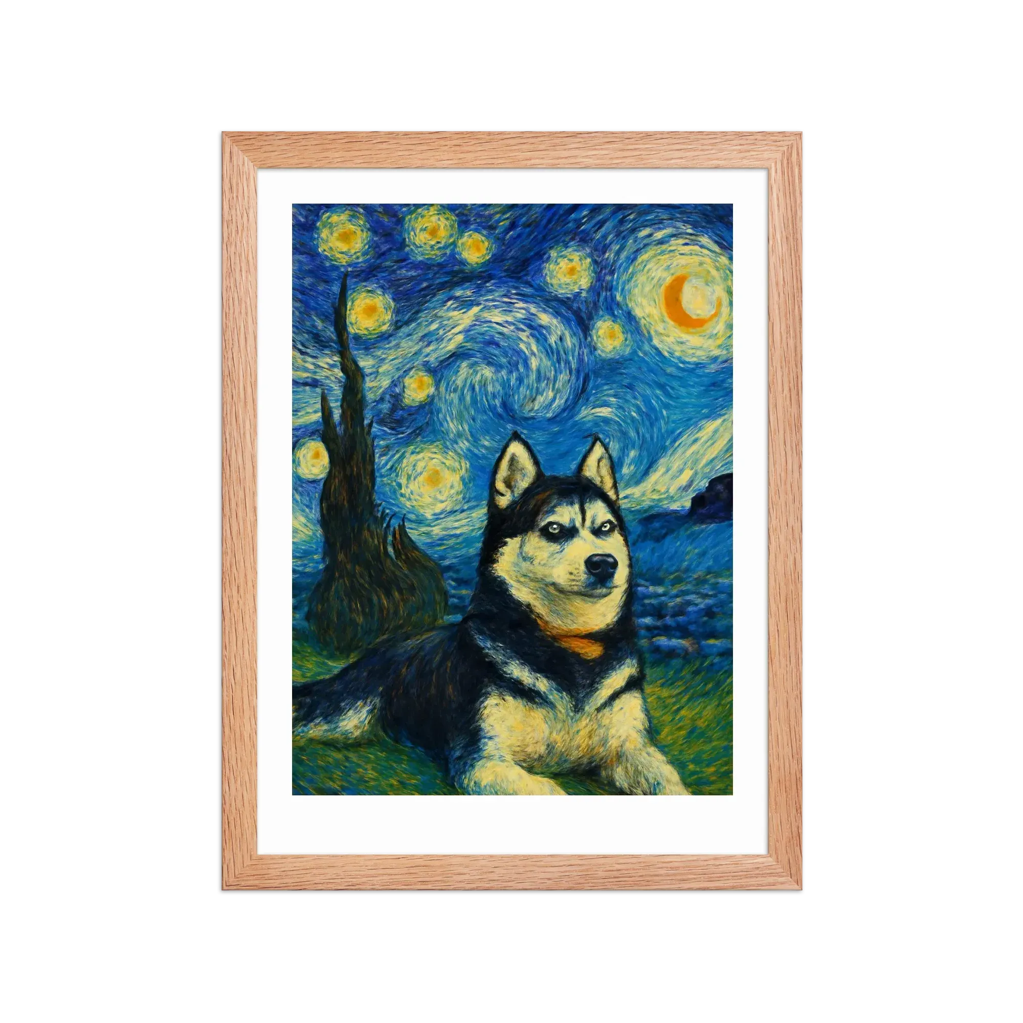 Siberian Husky custom portrait example