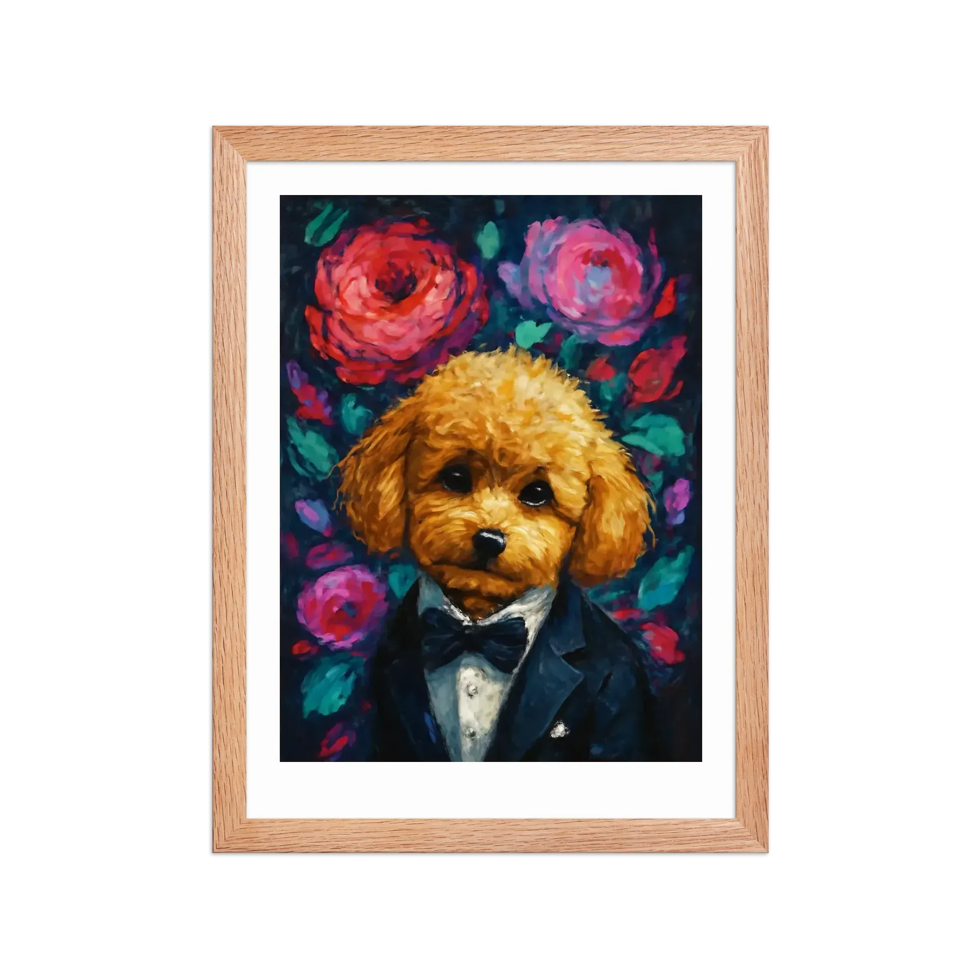 Poodle custom portrait example
